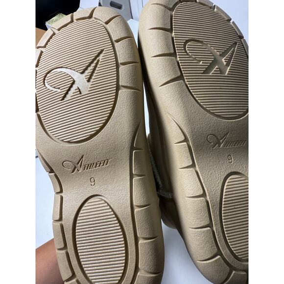 Bundle of 2 pairs Athlefit Womens Platform Flat Bottom Boot Cognac and Sand  9 - Picture 8 of 8